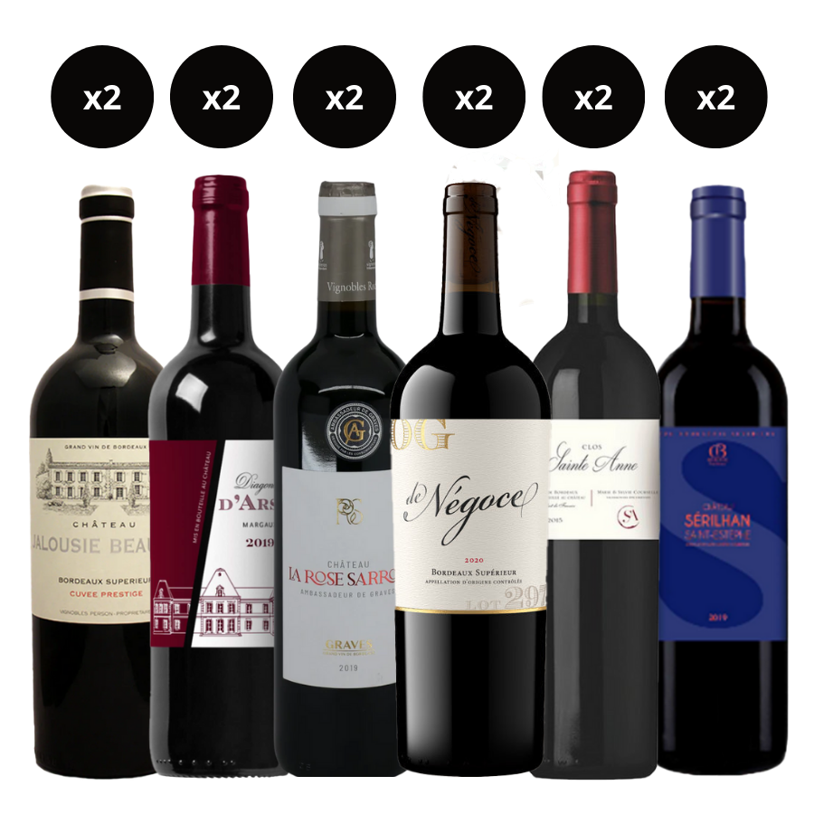 Taste of Bordeaux Sampler 12-bottle case