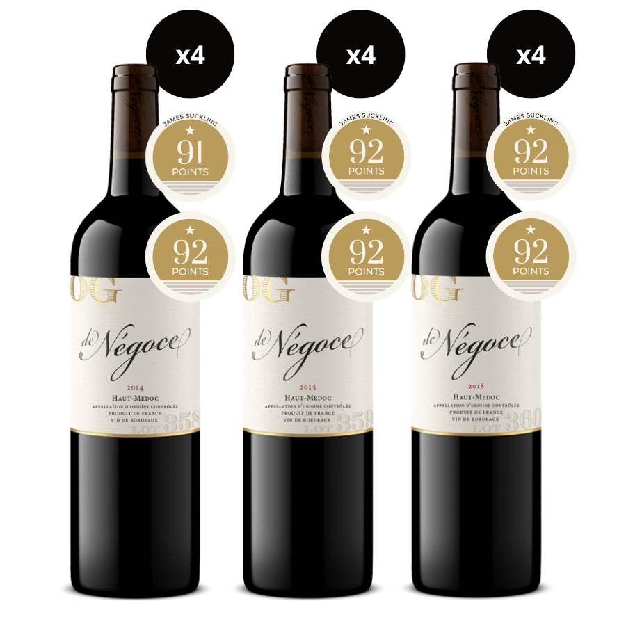 2014-2015-2018 Mixed Vertical Haut Medoc Bordeaux Red 12-bottle case